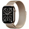 Image de Apple Watch Series 11 [GPS + Cellular 46 mm] Montre connectée avec boîtier Or et Bracelet Milanais Or. Score de Sommeil, Moniteur d’activité, Suivi de la santé, écran Toujours activé en occasion ou reconditionné