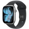 Image de Apple Watch Series 11 [GPS + Cellular 46 mm] Montre connectée avec boîtier Gris sidéral et Bracelet Sport Noir. Score de Sommeil, Moniteur d’activité, Suivi de la santé, écran Toujours activé en occasion ou reconditionné
