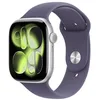 Image de Apple Watch Series 11 [GPS 46 mm] Montre connectée avec boîtier Argent et Bracelet Sport Brume Violette. Score de Sommeil, Moniteur d’activité, Suivi de la santé, écran Toujours activé en occasion ou reconditionné