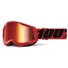 Image de 100% 100 Percent Maschera STRATA 2 Youth Red-Lente A Specchio Rossa Lunettes Homme, Multicolore, Taille Unique en occasion ou reconditionné