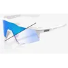 Image de 100% - Speedcraft - Lunettes de soleil Pearl White Glitter - Blue Mirror Photochromic Cat 0-2