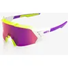 Image de 100% - Korbin X Cat 2 - Lunettes VTT Polished Flo Yellow Fade - Purple Mirror Cat 2