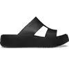 Image de Sandales plateforme fille Crocs Getaway H-Strap Noir 34/35 209409-001
