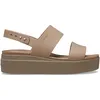 Image de Crocs - Crocs Brooklyn Low Wedge - Sandales femme Latte / Mushroom - 37 - 38
