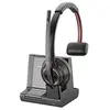 Image de Poly Savi 8210-M - Savi 8200 series - micro-casque - sur-oreille - DECT / Bluetooth - sans fil - noir - certifié Zoom, Certifié pour Microsoft Teams