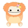 Image de Peluche Shasta Bigfoot with Flower Pin Medium Orange