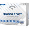 Image de Callaway Balles de golf Supersoft 2025 Distressed Stripe - Lot de 12, blanc/bleu