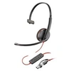 Image de Poly Blackwire 3210 - Blackwire 3200 Series - micro-casque - sur-oreille - filaire - USB-C - noir - certifié UC, Certifié pour Skype for Business,