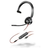 Image de Poly Blackwire 3315 - Blackwire 3300 series - micro-casque - sur-oreille - filaire - jack 3,5mm, USB-C - noir - certifié UC