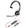 Image de Poly Blackwire 3315 - Blackwire 3300 series - micro-casque - sur-oreille - filaire - jack 3,5mm, USB-C - noir - certifié UC, Certifié pour Microsoft