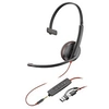 Image de Poly Blackwire 3215 - Blackwire 3200 Series - micro-casque - sur-oreille - filaire - jack 3,5mm, USB-C - noir - Certifié pour Skype for Business,
