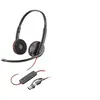 Image de Poly Blackwire 3220 - Blackwire 3200 Series - micro-casque - sur-oreille - filaire - USB-C - noir - Certifié Skype, certifié Cisco Jabber, Certifié