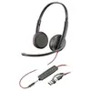 Image de Poly Blackwire 3225 - Blackwire 3200 Series - micro-casque - sur-oreille - filaire - jack 3,5mm, USB-C - noir - Certifié pour Skype for Business,