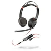 Image de Poly Blackwire 5220 - Micro-casque - sur-oreille - filaire - USB-C, jack 3,5mm, USB-A - noir - Certifié pour Skype for Business, certifié Cisco