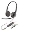 Image de Poly Blackwire 3225 - Blackwire 3200 Series - micro-casque - sur-oreille - filaire - jack 3,5mm, USB-C - noir - Certifié pour Skype for Business,