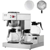 Image de Cafetière Filtre Commerciale 12 Tasses 3 Carafes 3 Réchauds Prise d'Eau Automatique