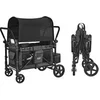 Image de Poussette Chariot Pliable à Quatre Roues Capacité 150KG Avec Poignée pour 4 Enfants