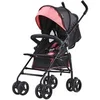 Image de Poussette légère compacte facile à plier avec dossier réglable noir rose