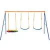 Image de Balançoire De Jardin Cadre En Métal Robuste En A Avec à Ceinture Corde Réglable