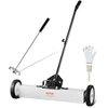 Image de Balayeuse Magnétique à Roulettes Télescopique 60cm Poignée Réglable Force de 22,6kg