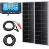 Image de Panneau Solaire Portable Lot de 2 200W Conversion d'Energie Supérieure Noir
