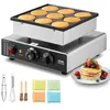 Image de VEVOR Appareil à Pancake 9PCs 76 mm, Crêpière Commerciale 850 W, Appareil à Poffertjes Dorayaki en Acier Inoxydable Antiadhésif, Température et Temps Réglable, pour Cuisine à Domicile, Restaurant, Sna en occasion ou reconditionné