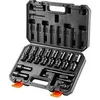 Image de Jeu Douilles à Chocs en Acier Allié Cr-Mo Pivotantes pour Auto 3/8" 1-1,9cm 14PCs