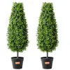 Image de Buis Artificiel Fausse Plante Topiaire 2PCS Intérieur Extérieur 91,4 cm