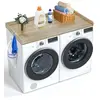 Image de Comptoir Pour Lave-Linge Sèche-Linge Surface En Bois Avec Coussinets 137x70cm