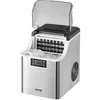 Image de Machine à glaçons comptoir 20kg/24h, autonettoyante, pelle, panier, bar/maison, argenté.