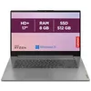 Image de Lenovo IdeaPad 3 17ALC6 - Ordinateur Portable 17'' HD+ (AMD Ryzen 5 5500U, RAM 8Go, SSD 512Go, AMD Radeon Graphics, Windows 11 Home) Clavier AZERTY Français - Gris en occasion ou reconditionné