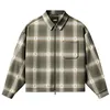 Image de Vans - Larkspur Zip Plaid Flannel Shirt - Chemise homme Mossy Olive - XS