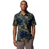 Image de Columbia - Tech Trail Utility Printed Woven SS Tee - Chemise homme Mountain Blue / Geofern Greenscape - M