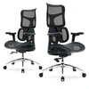 Image de Doro S100 Chaise de Bureau Ergonomique - Soutien Lombaire Dynamique Double, Dossier 5 Niveaux, Accoudoirs 4D, Inclinaison 135°, Noir