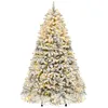Image de YITAHOME Sapin de Noël artificiel de 228 cm avec neige et 550 lumières LED blanc chaud, 1346 pointes, pin réaliste avec pliage facile et support en métal, assemblage rapide pour la maison ou le bureau en occasion ou reconditionné