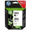 Image de 303 - Pack de 2 - noir pigmenté, couleur (cyan, magenta, jaune) - original - cartouche d'encre