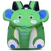 Image de Sacs A Dos D'Eléphant De Bande Dessinée 3D D'Enfants Verts De Maternelle