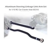 Image de Ensemble de bras de liaison de liaison de direction en aluminium pour voitures axiales scx10 1/10 rc rock crawler noir