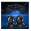 Image de 128mm pneu de roue en caoutchouc de 2,2 pouces pour 1/10 rc rock crawler scx10 d90 trx-4 noir