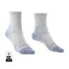 Image de Bridgedale - Hike Lightweight Merino Performance ¾ Crew - Chaussettes randonnée femme Grey / Smoky Blue - L - 41 / 43