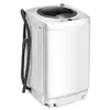 Image de mini lave linge blanc 43×43×75cm automatique 240W, capacité de lavage 3,5kg avec fonction de déshydratation