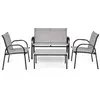 Image de Salon de jardin pour 4 Personnes 80cm × 45cm × 37cm Gris
