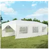 Image de tonnelle de réception blanc 3x9m inclut 6 murs amovibles avec fenêtre sur côté pour fête, barbecue, mariage