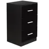 Image de Caisson de bureau meuble de rangement avec 3 tiroirs pour documents noir