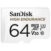 Image de High Endurance - Carte mémoire flash (adaptateur microSDXC vers SD inclus(e)) - 64 Go - Video Class V30 / UHS-I U3 / Class10 - microSDXC UHS-I