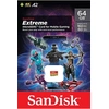 Image de Extreme - Carte mémoire flash - 64 Go - A2 / Video Class V30 / UHS-I U3 / Class10 - microSDXC UHS-I