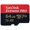 Image de Extreme Pro - Carte mémoire flash (adaptateur microSDXC vers SD inclus(e)) - 64 Go - A2 / Video Class V30 / UHS-I U3 / Class10 - microSDXC UHS-I