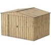 Image de Abri de jardin en métal imitation bois - 7,75m² + kit d'ancrage - Epaisseur 0,33 mm