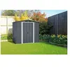 Image de Abri de jardin métal Chalet 2,47 m² anthracite 0,33 mm double coulissante