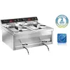 Image de Friteuse professionnelle électrique à poser Super puissante 2 x 9 Litres